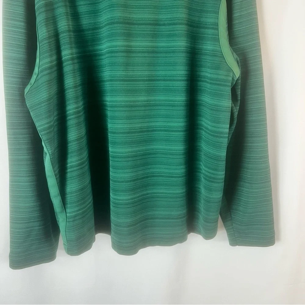 TOMMY BAHAMA SPORT TIDAL STRIPE HALF ZIP XL Men's Green Quarter-Zip Sweater